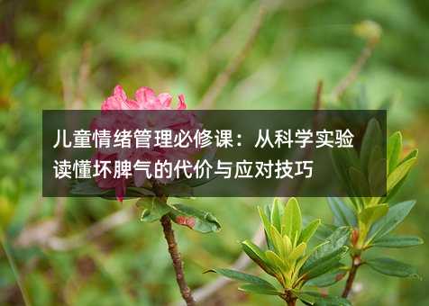 儿童情绪管理必修课:从科学实验读懂坏脾气的代价与应对技巧