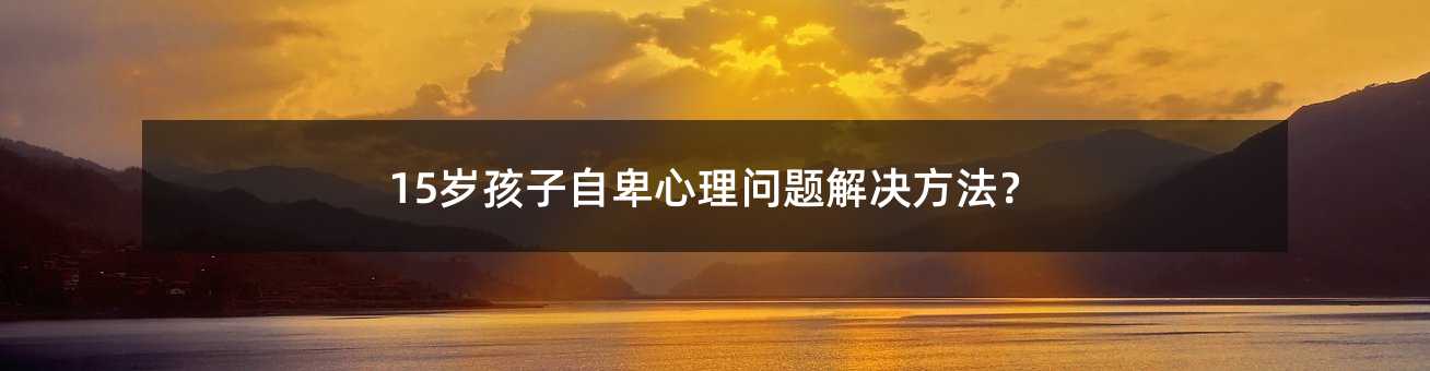 15岁孩子自卑心理问题解决方法?