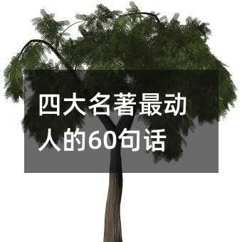 四大名著最动人的60句话