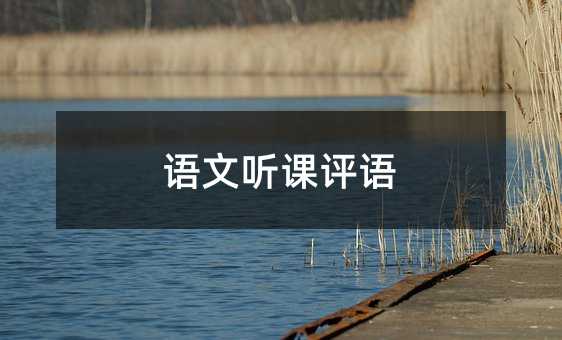 语文听课评语
