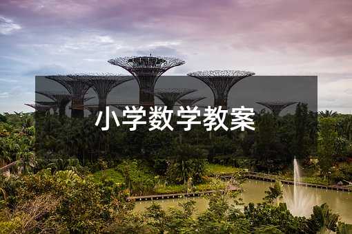 小学数学教案