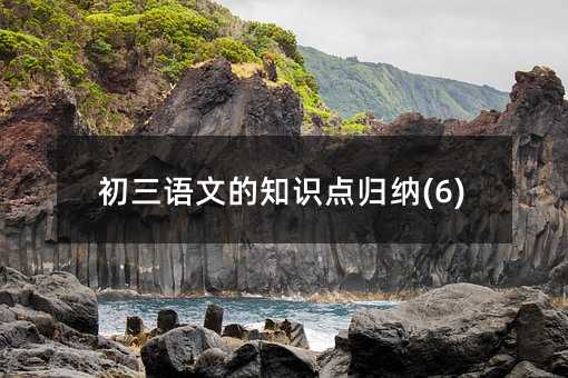 初三语文的知识点归纳(6)